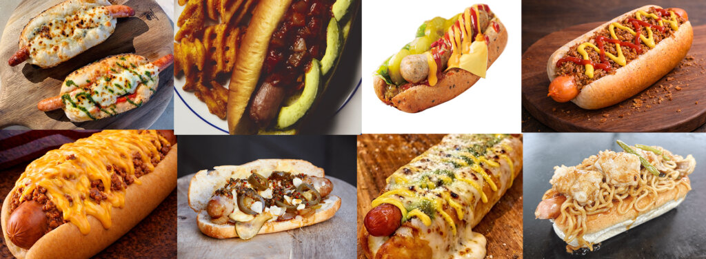 いろいろなホットドッグ