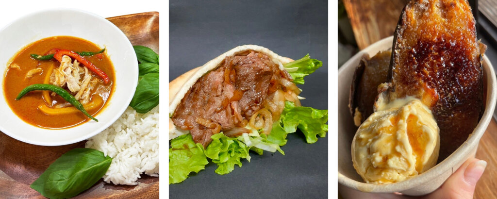 カレー、サンドイッチ、フライ