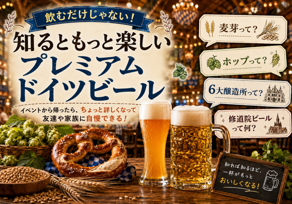 プレミアムドイツビール　うんちく告知