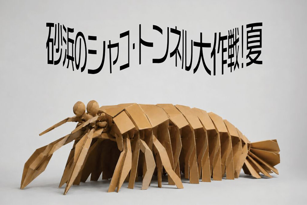 ダンボールで作った巨大なシャコトンネル