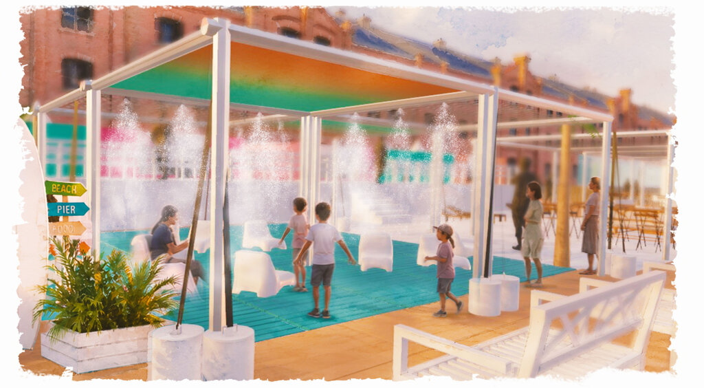 噴水エリア