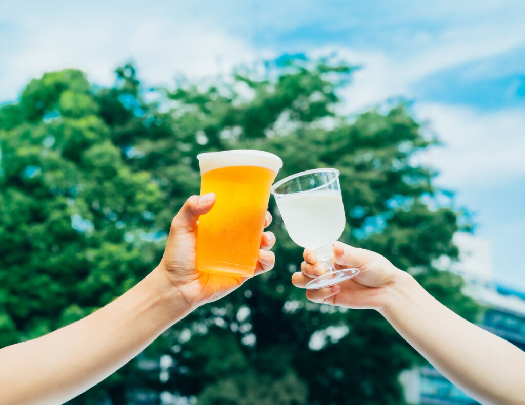 ビールとサワーで乾杯