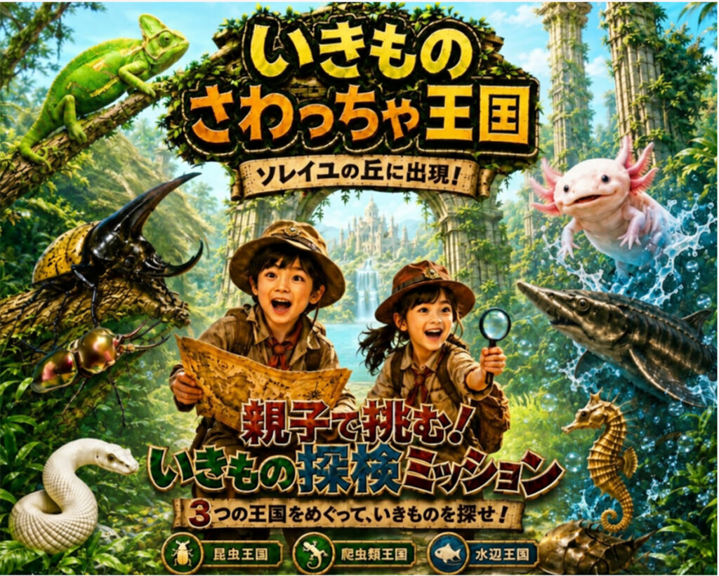 いきものさわっちゃ王国　メインビジュアル