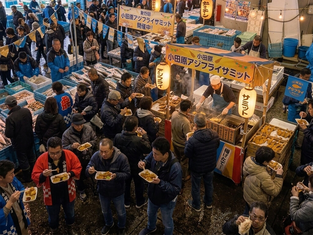 小田原アジフライサミット　会場風景
