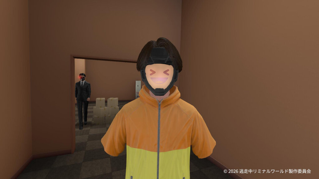 逃走中リミナルワールド VR体験風景　自撮り風景