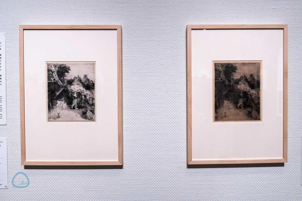 版画家レンブラント展　印刷した用紙の違い