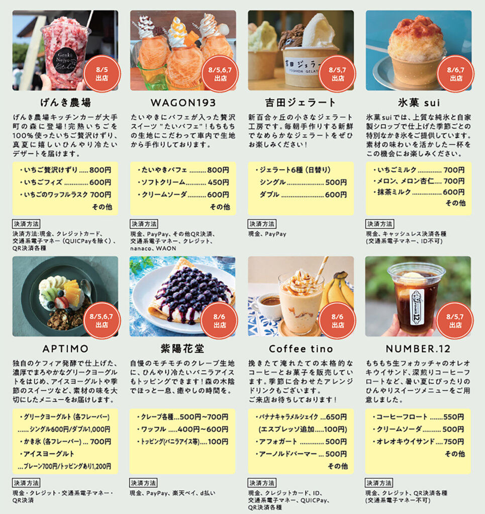 FIKA「森のひんやりスイーツ」販売スイーツ一覧