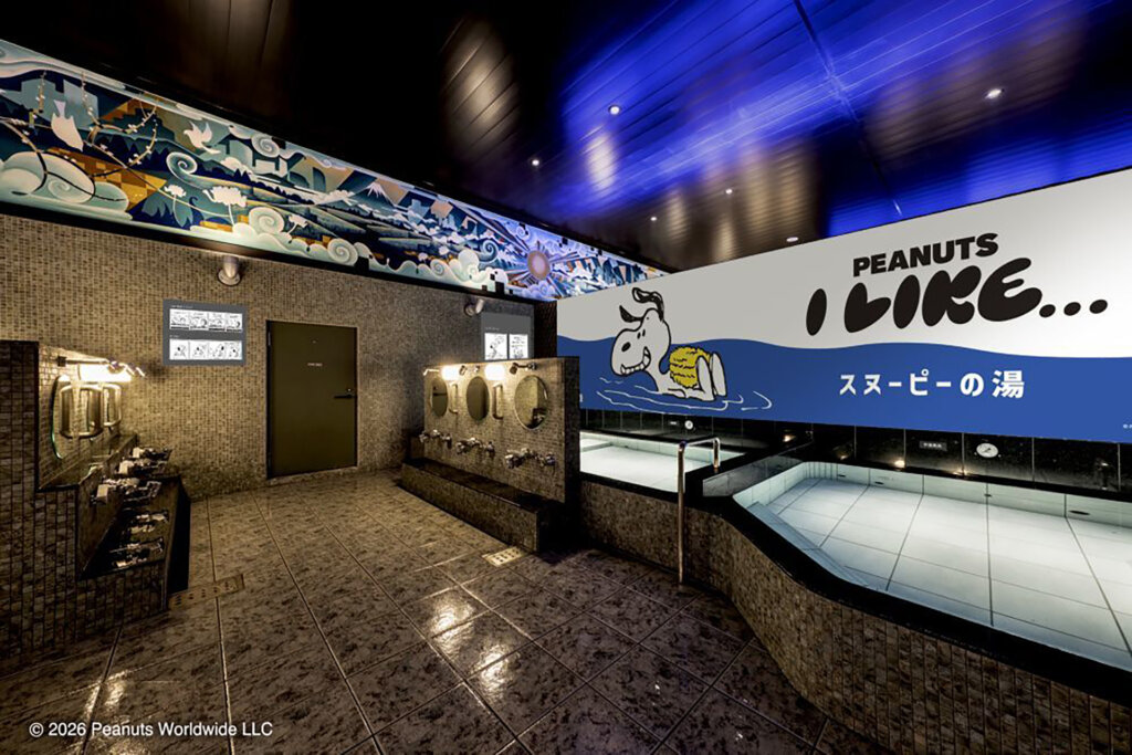 PEANUTSオリジナル銭湯「スヌーピーの湯」館内風景
