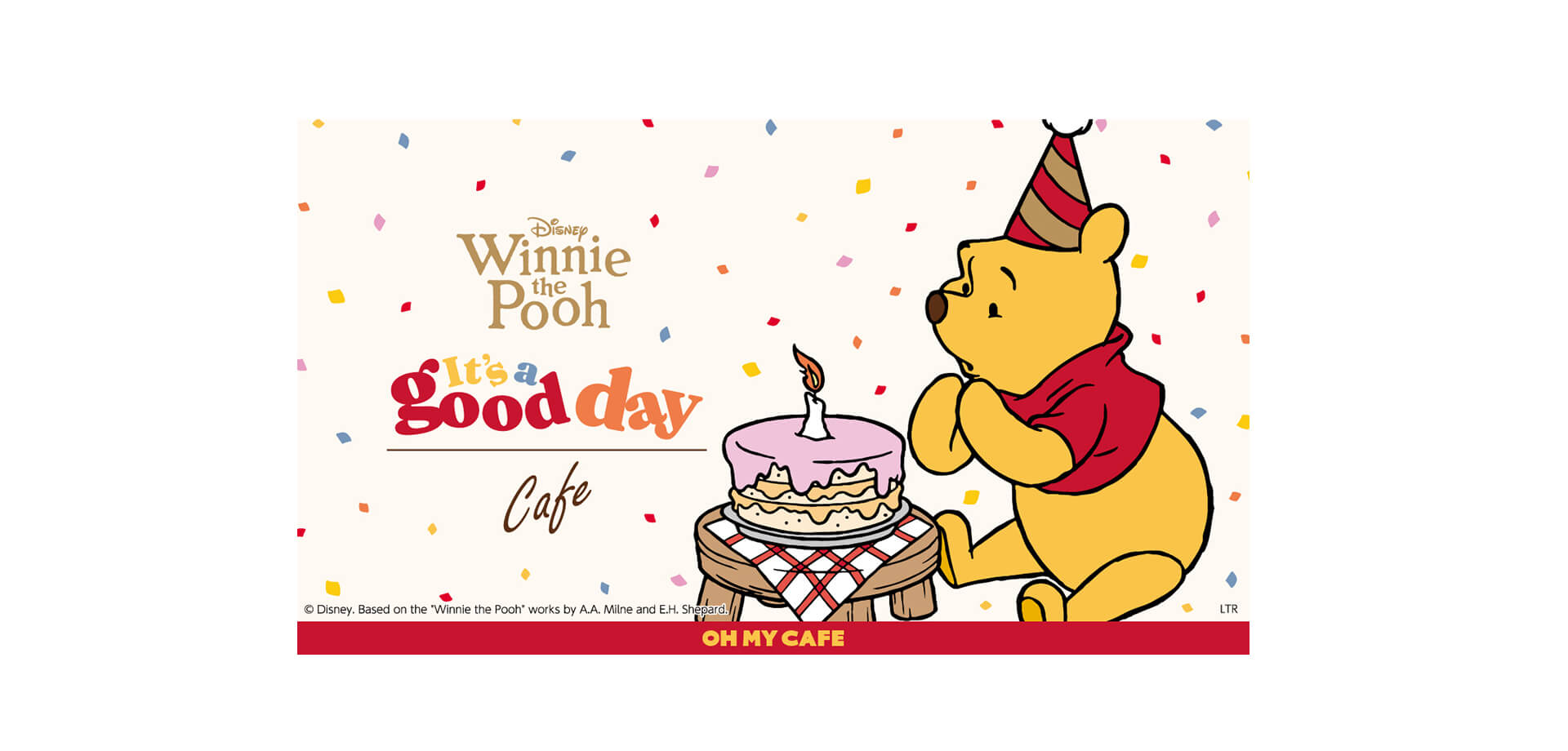 「くまのプーさん」OH MY CAFE メインビジュアル