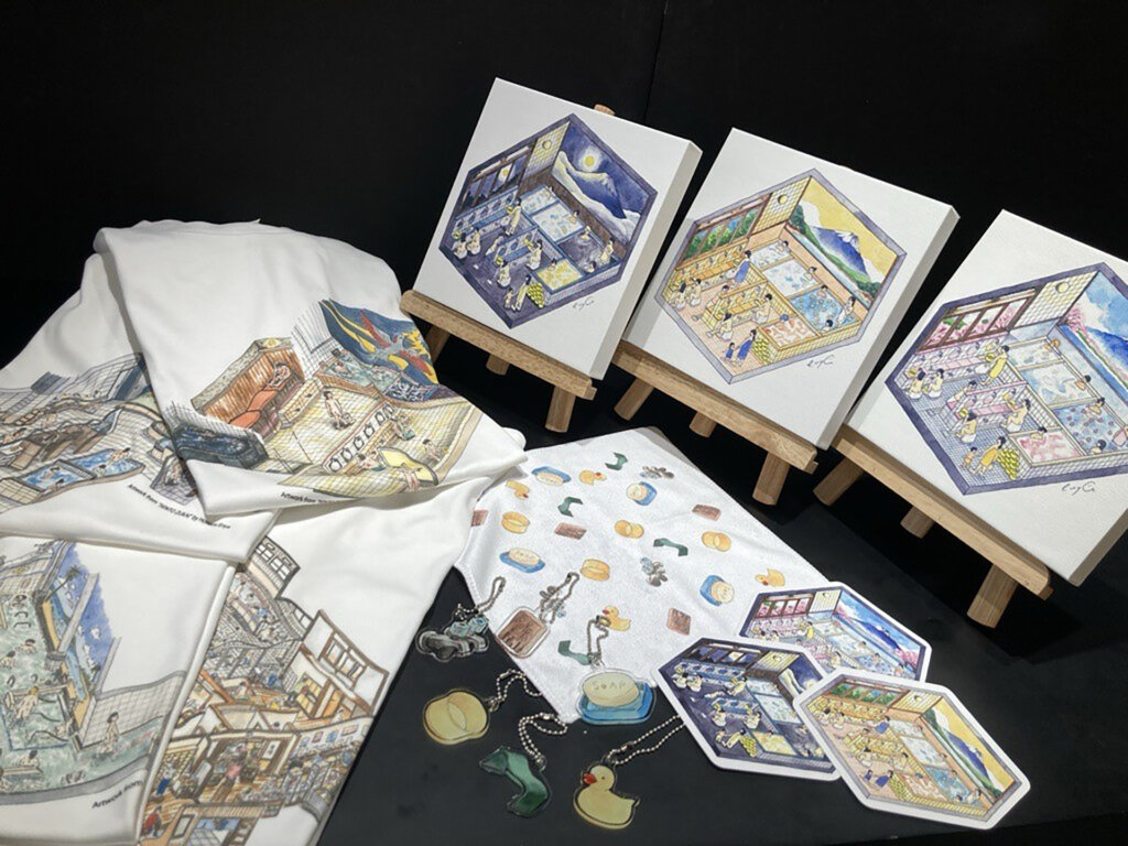 銭湯図解百貨展 販売グッズ アパレル キーホルダー