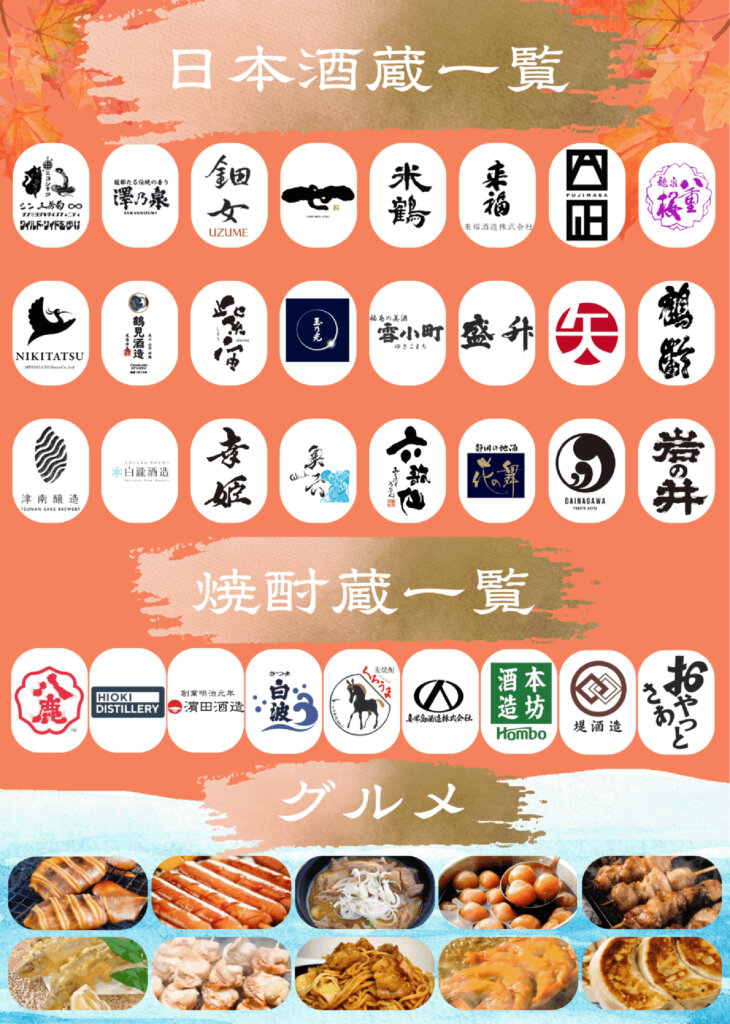 ふるさとグルメてらす～すみだ秋酒まつり～　出店酒造リスト