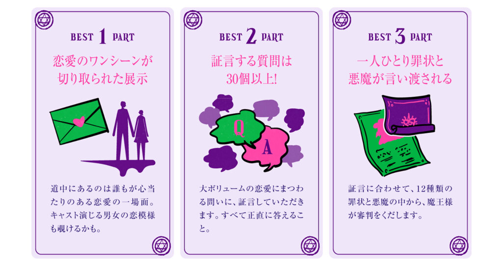悪魔の恋愛診断展　楽しみ方