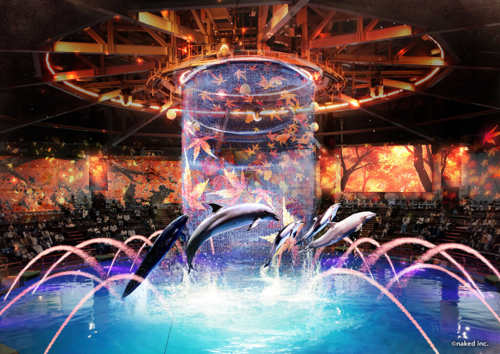 MOMIJI AQUARIUM by NAKED 会場風景 イルカショー