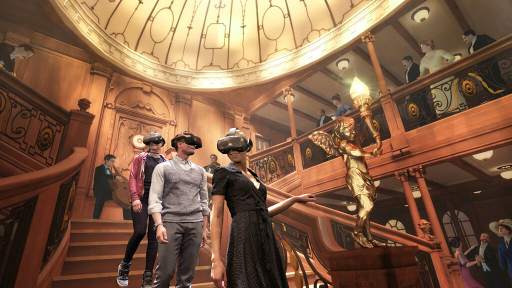 没入型VR体験「タイタニック 〜時を越えた残響〜」体験風景