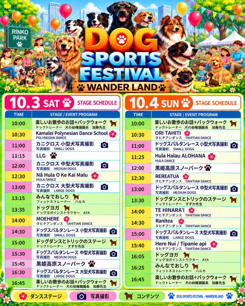 わんスポ2026 in 横浜臨港パーク　スケジュール