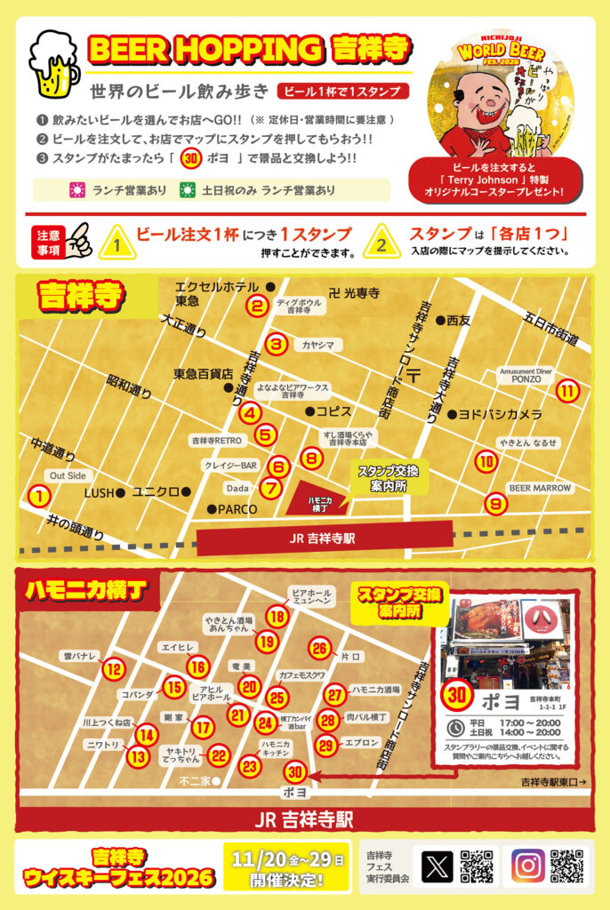 第10回 吉祥寺ワールドビアフェス2026 開催マップ