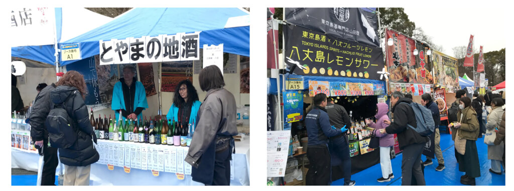 地酒やサワーを選ぶ人