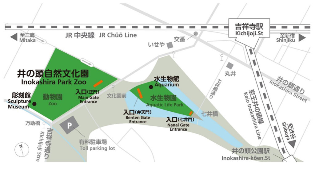 井の頭公園アクセスマップ