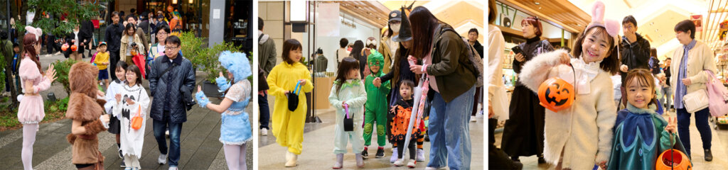 ハロウィンパレードに参加する子ども